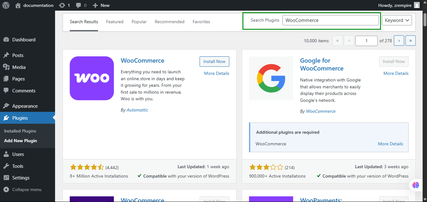 Buscar WooCommerce